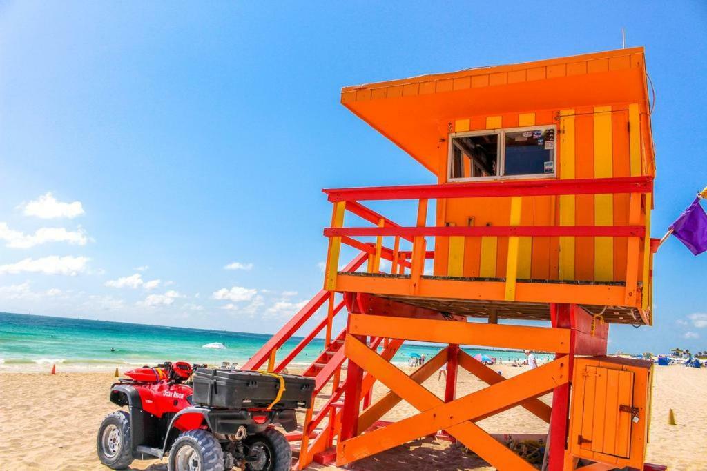 Two Bedroom Two Bath Apartment 2 Block To Beach Маямі-Біч Екстер'єр фото